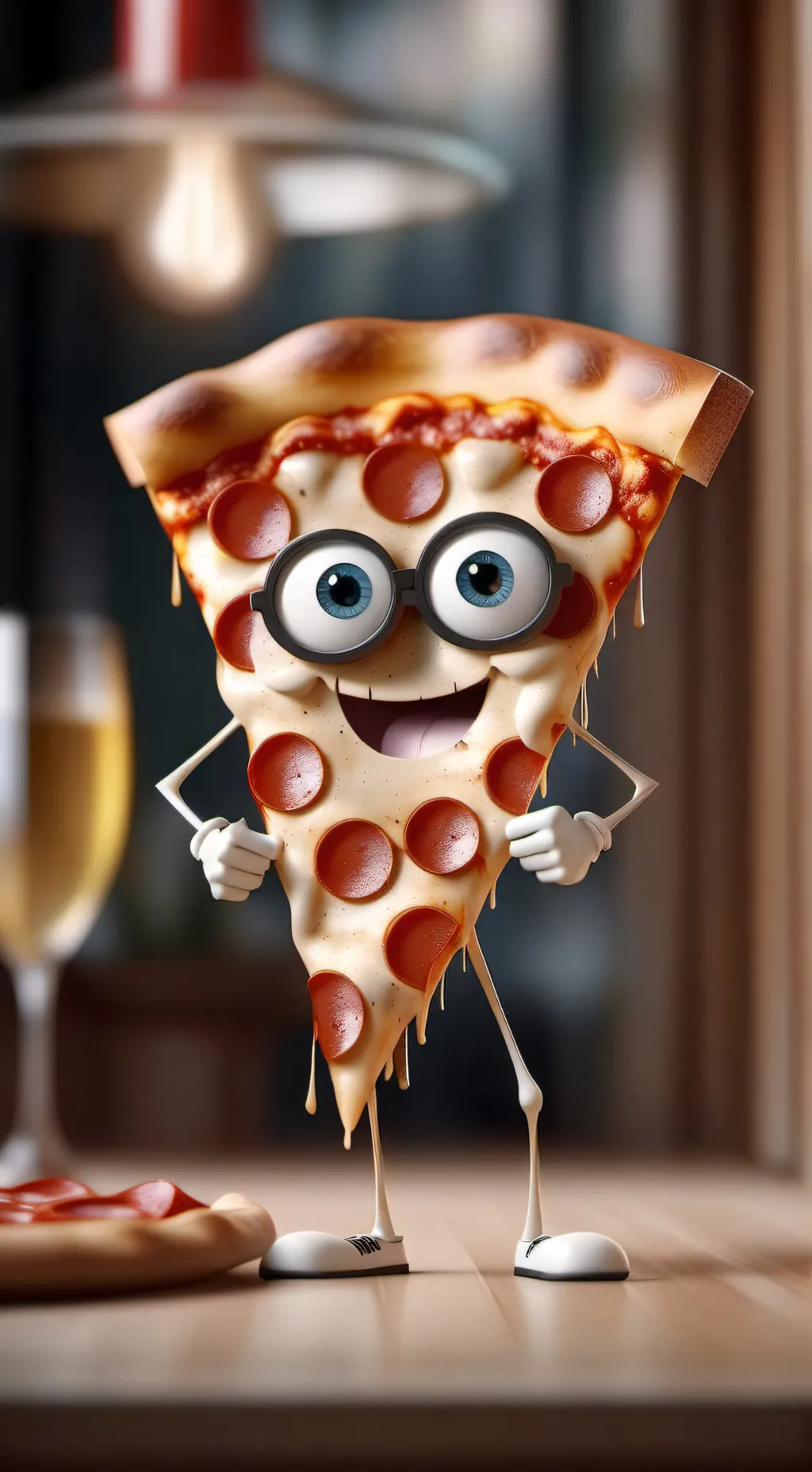 ai character: Mr. Pizza background