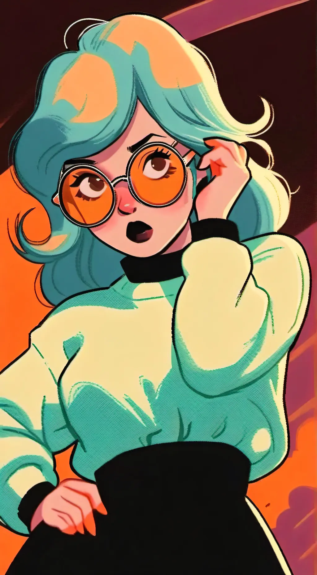 ai character: Priscilla Fleece background