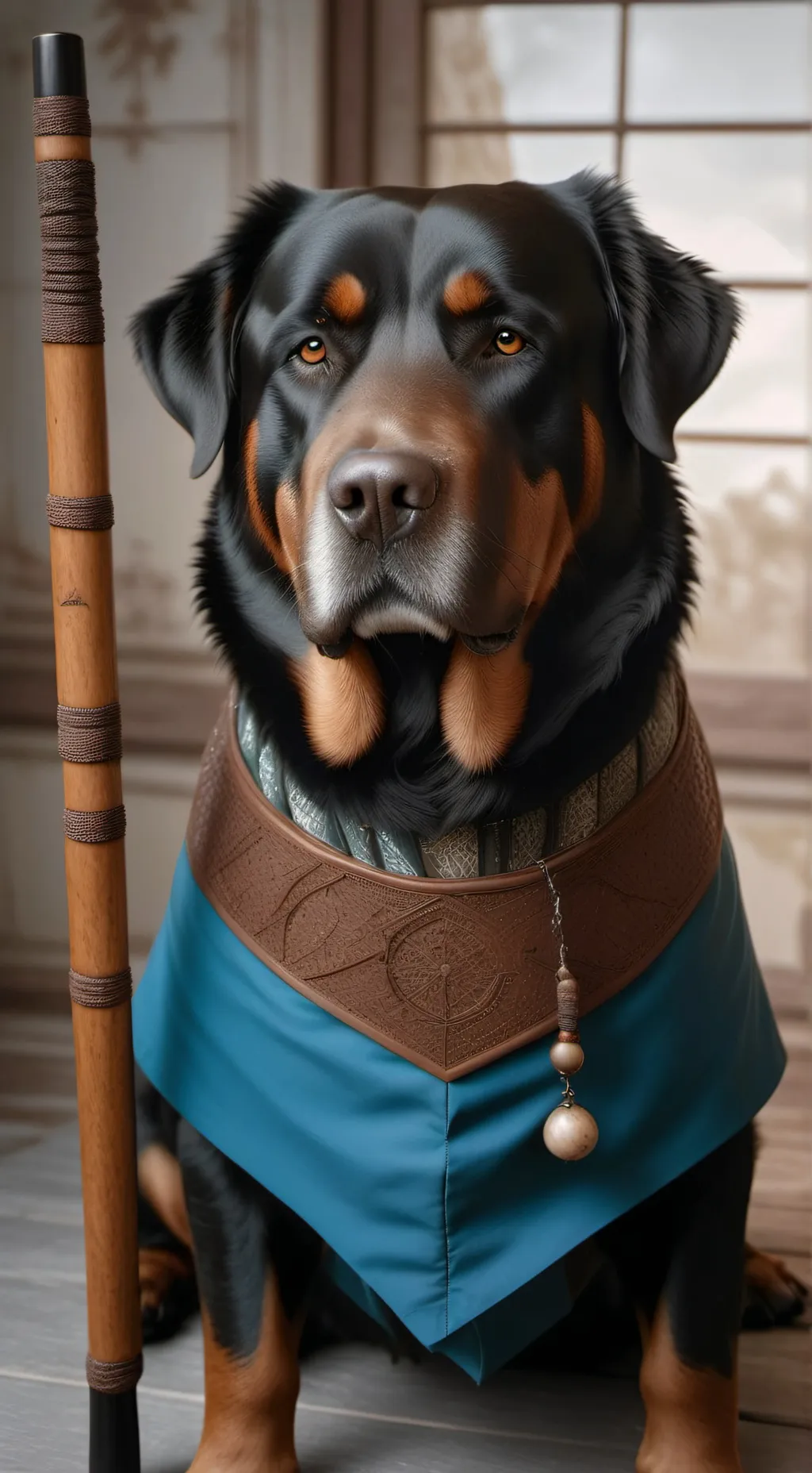 ai character: rottwalier  background