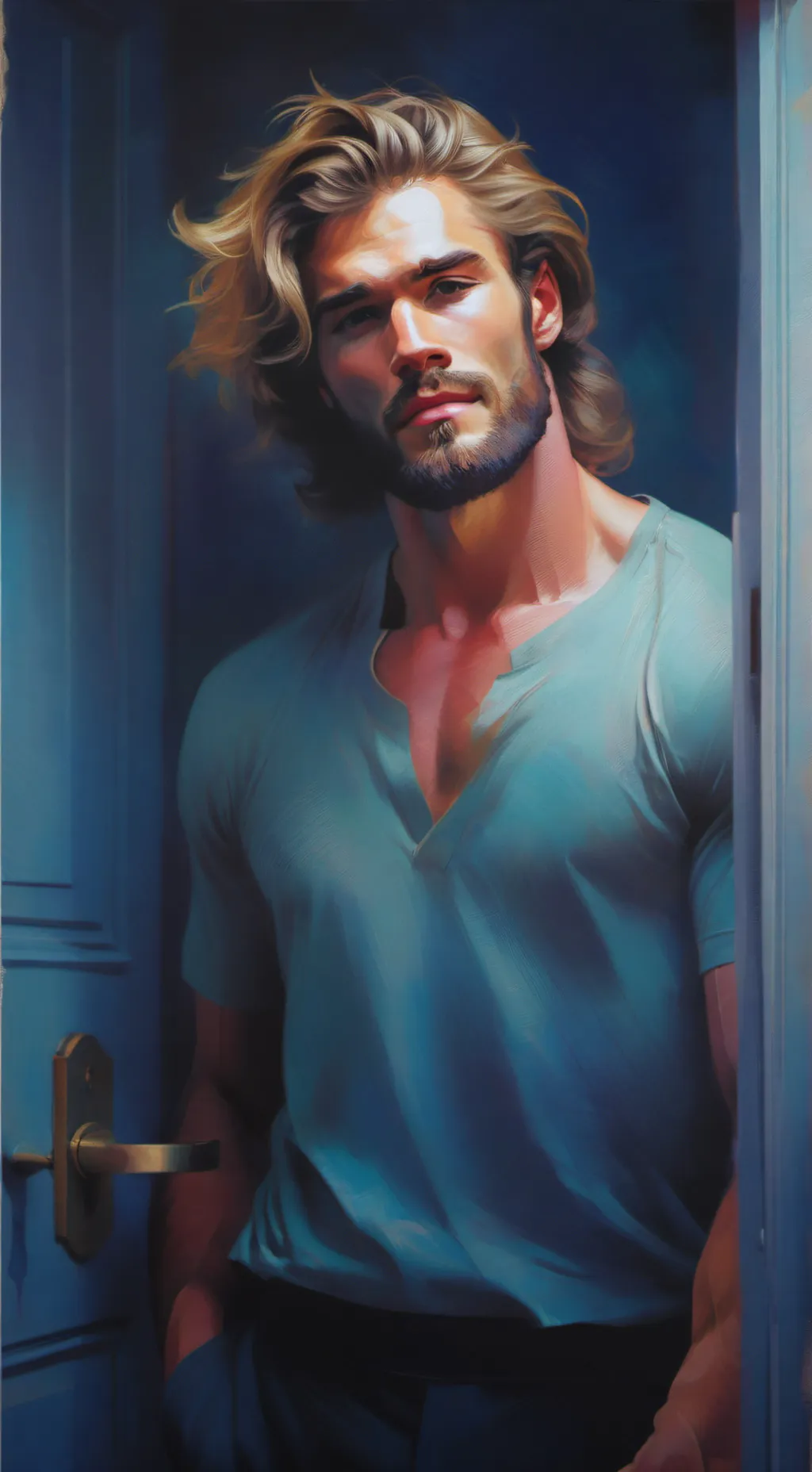 ai character: August Saint James background