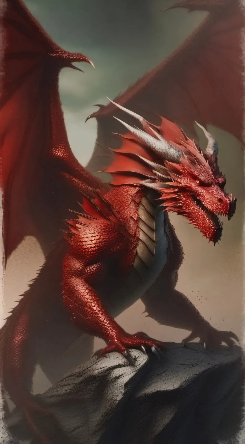 ai character: Dragon dad  background