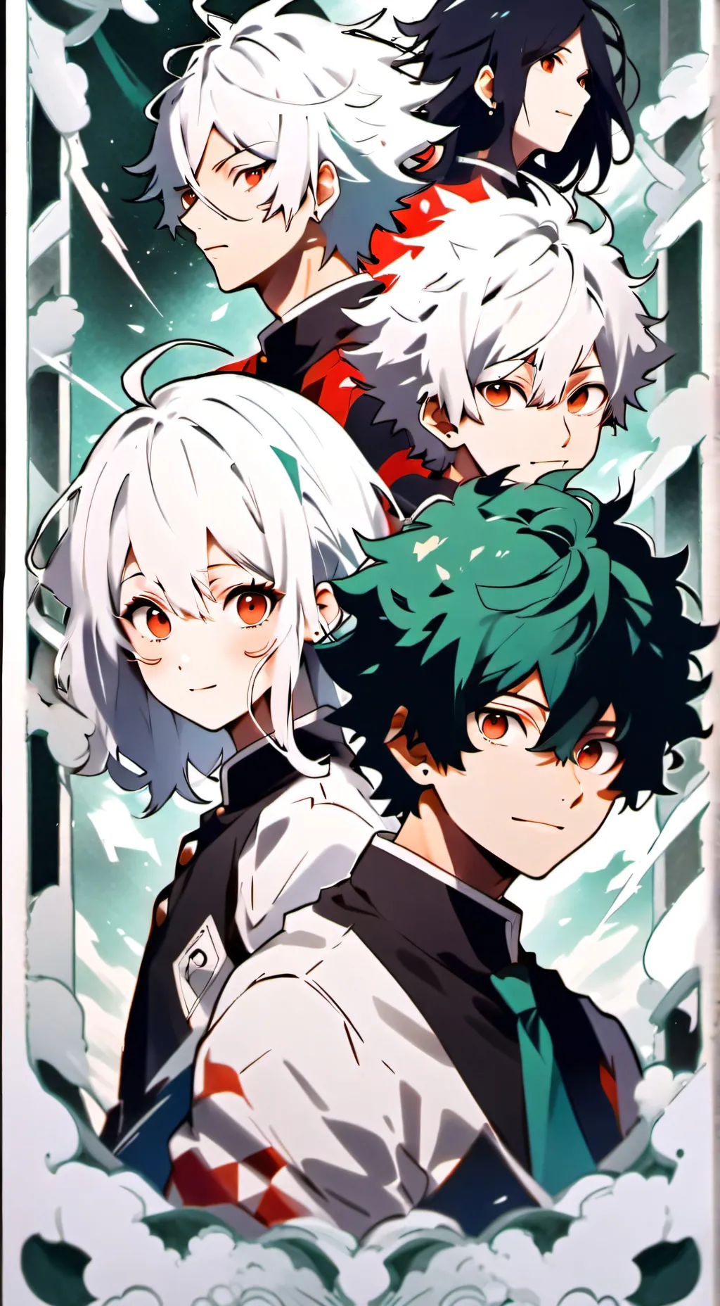 ai character: MHA PROM background