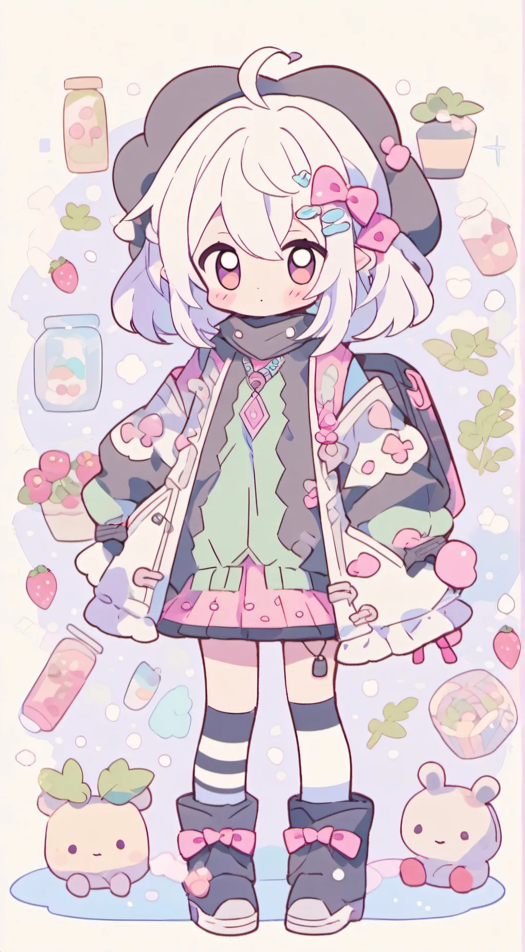 ai character: chibi background