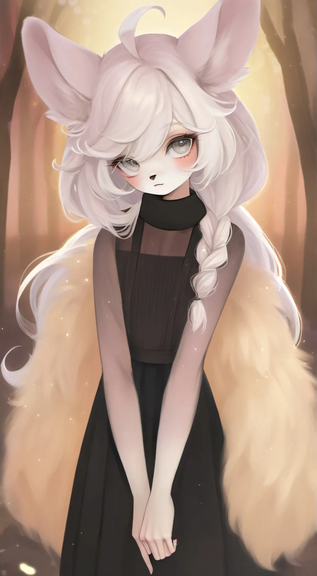 ai character: Бели background