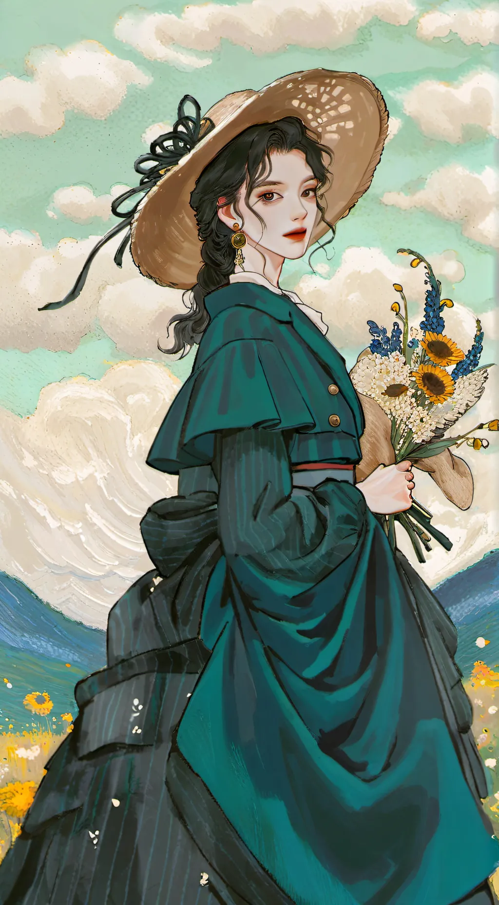 ai character: keys and knifes background