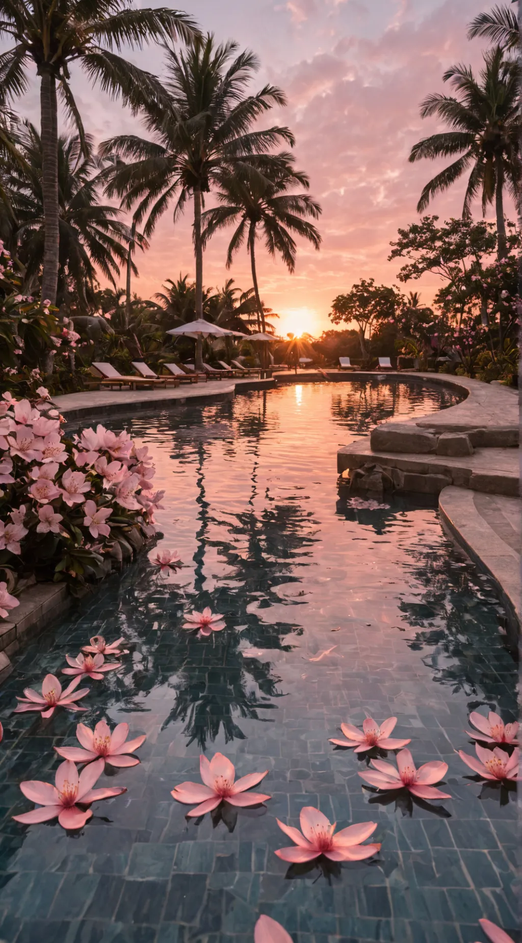 ai character: ☆ pool party ☆ background