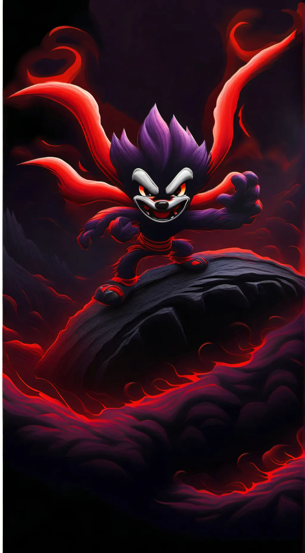 ai character: Cursed hedgehog  background