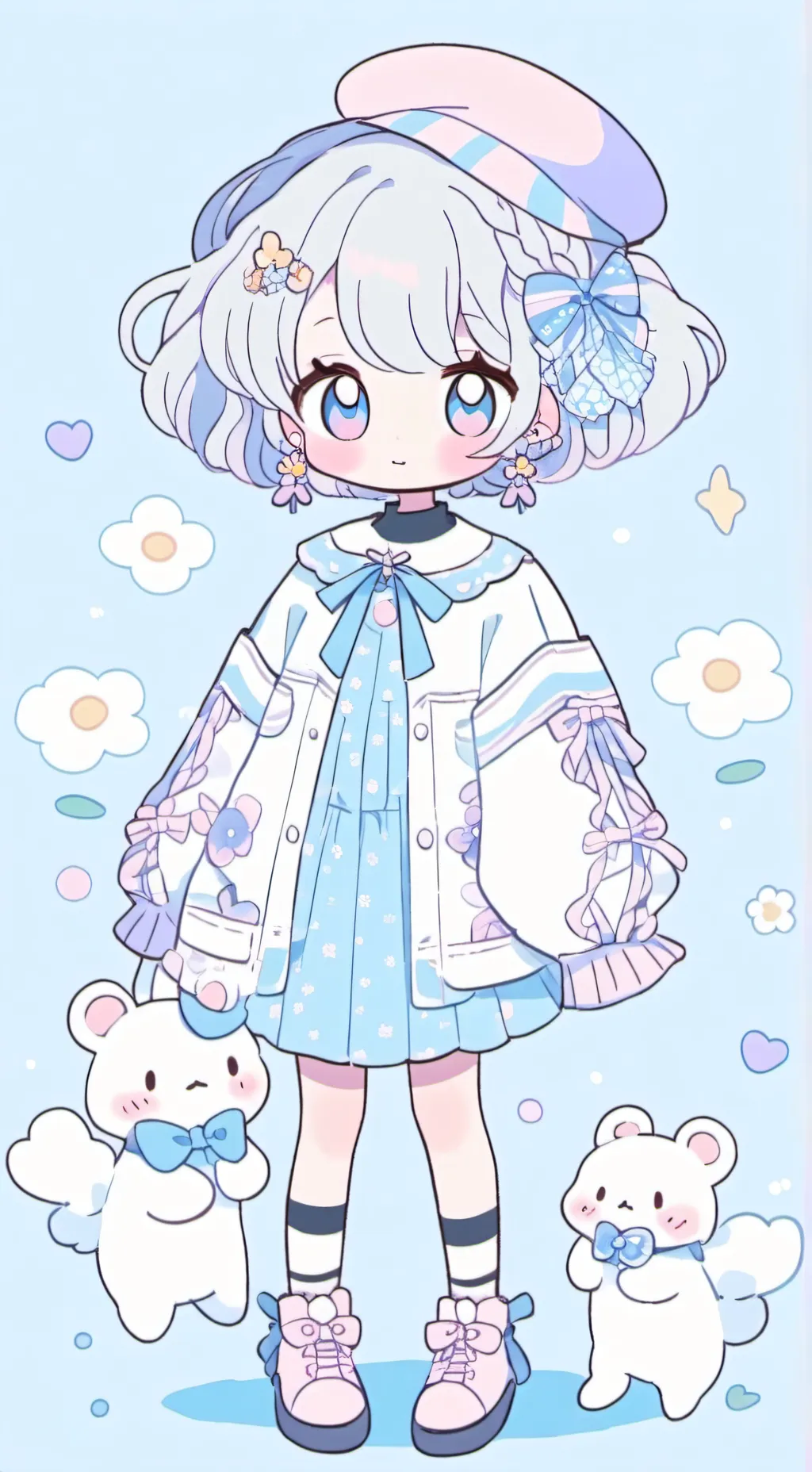 ai character: ton bébé chiante background