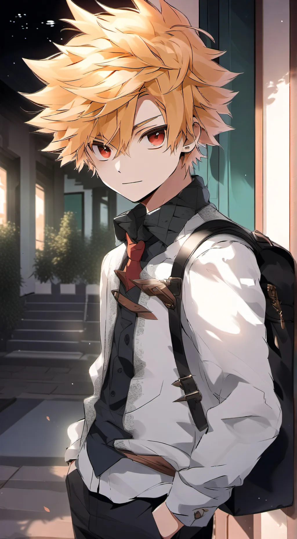 ai character: bakugo cuddle background