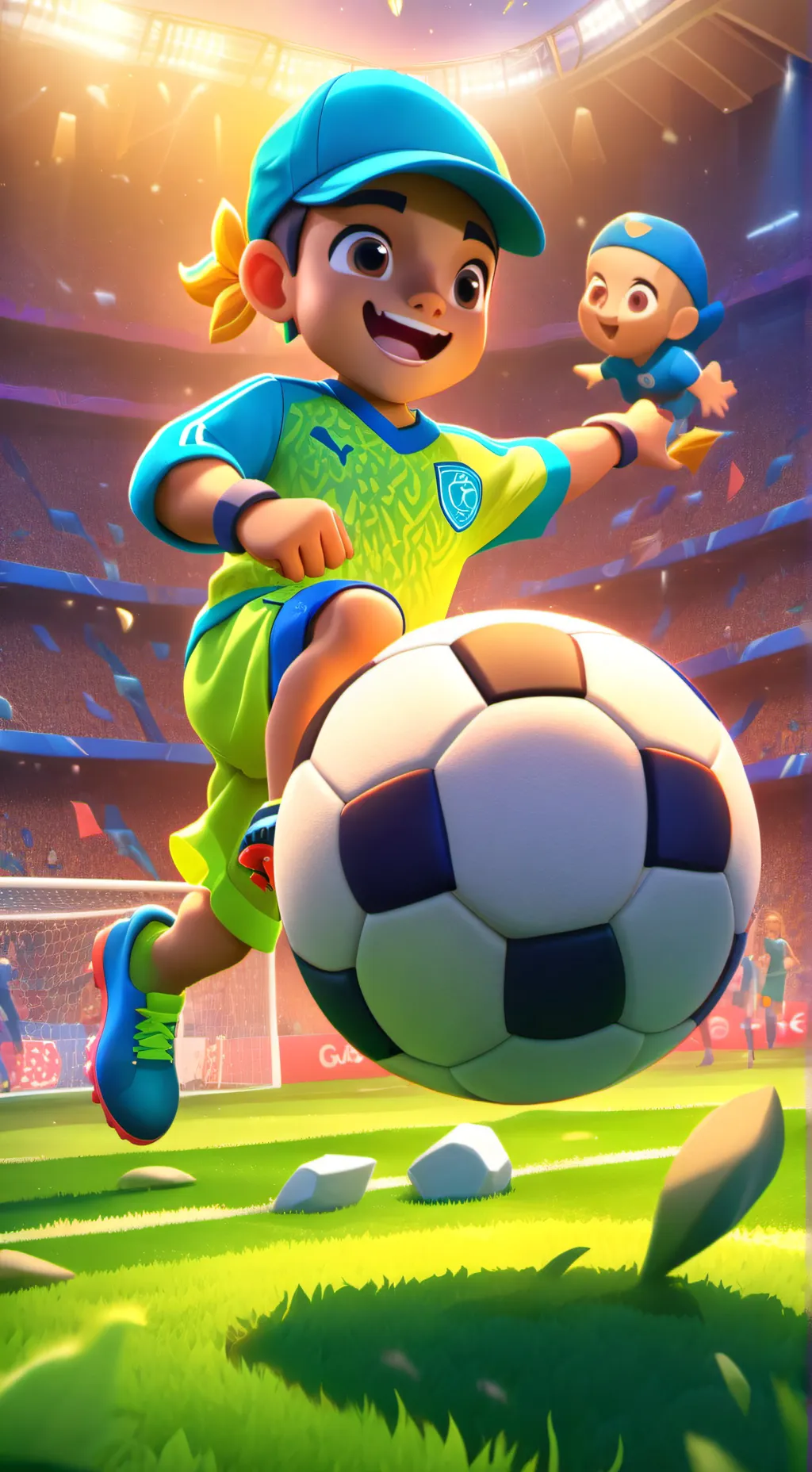 ai character: Football academy  background