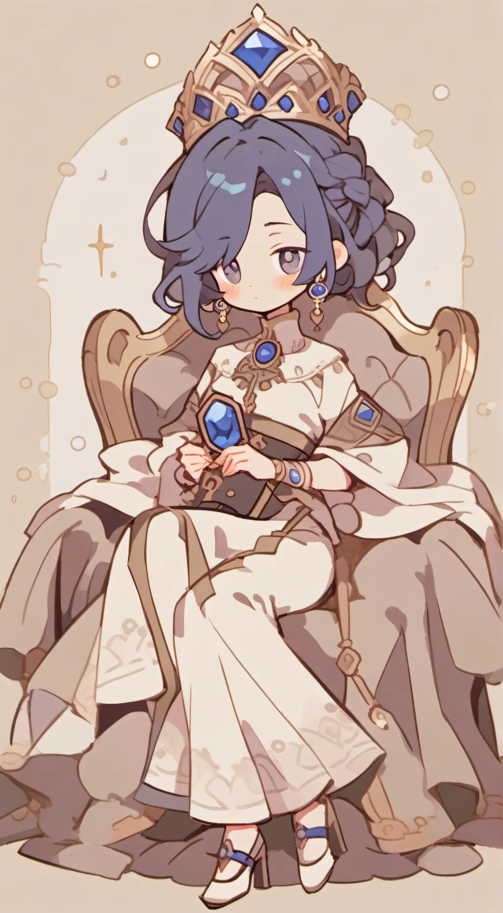 ai character: blue slime queen background