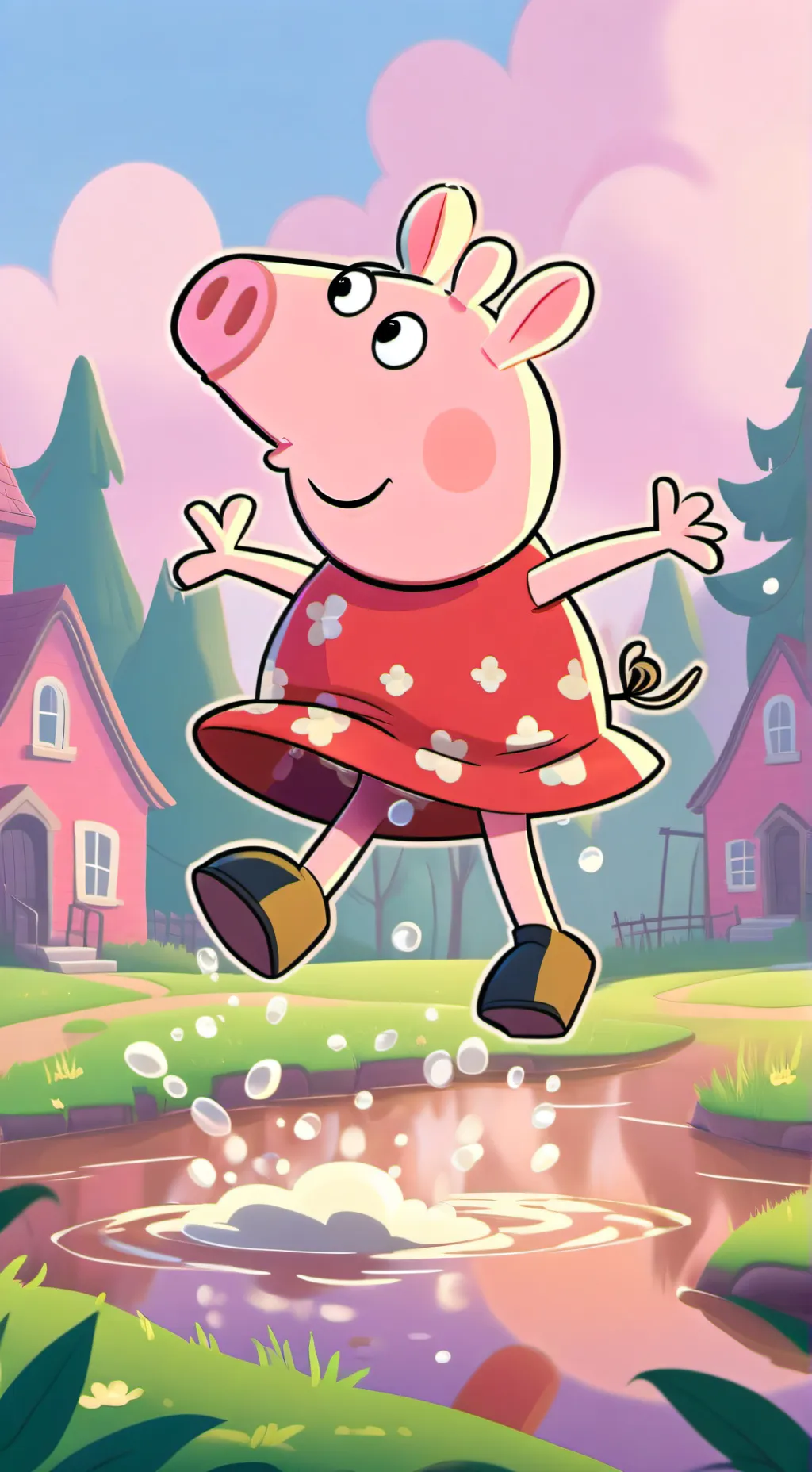 ai character: Peppa Pig's Clone background