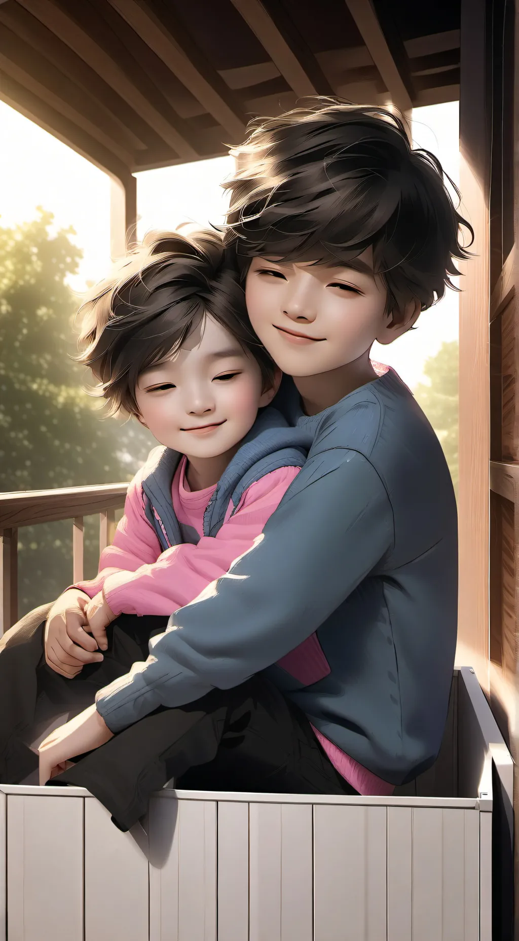 ai character: Lana and Matthew  background