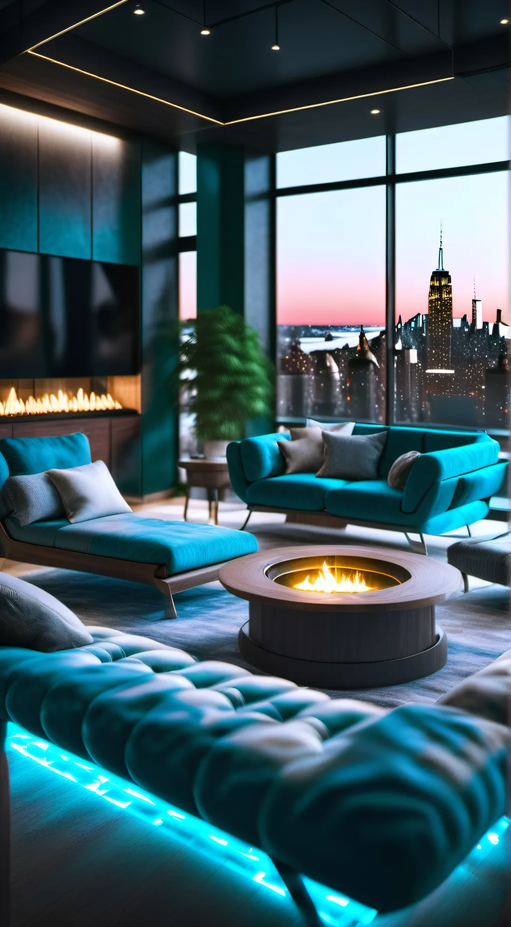 ai character: penthouse  background