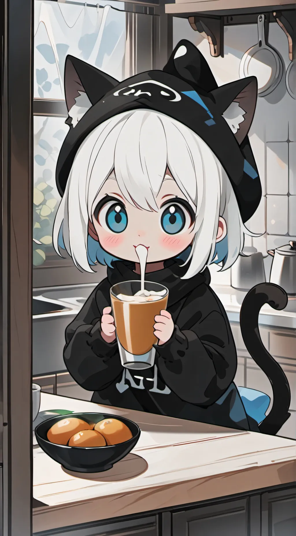 ai character: Marine  background