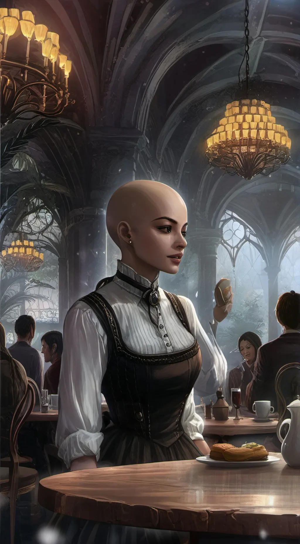 ai character: ANGRY NONA  background