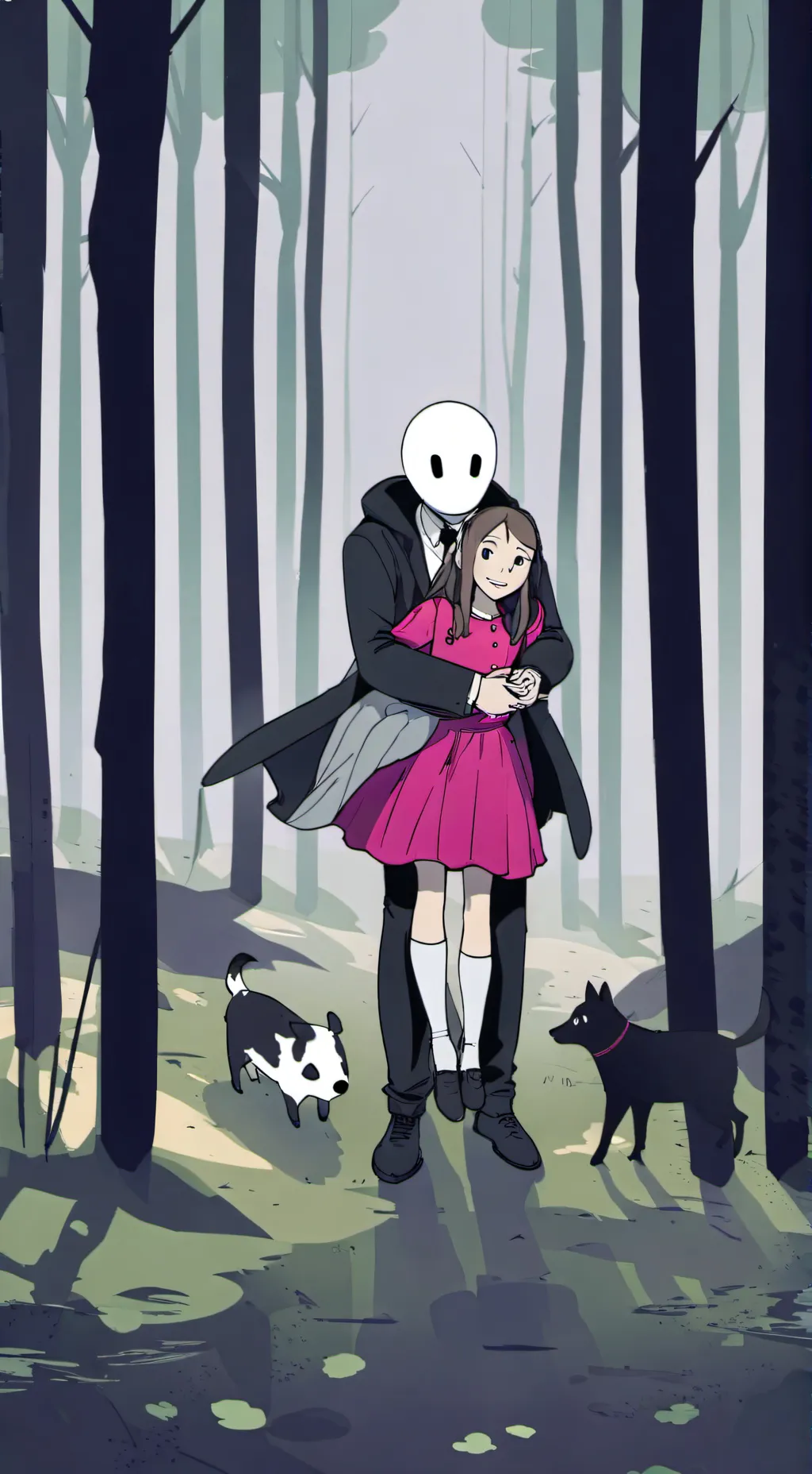 ai character: Alone with slender background