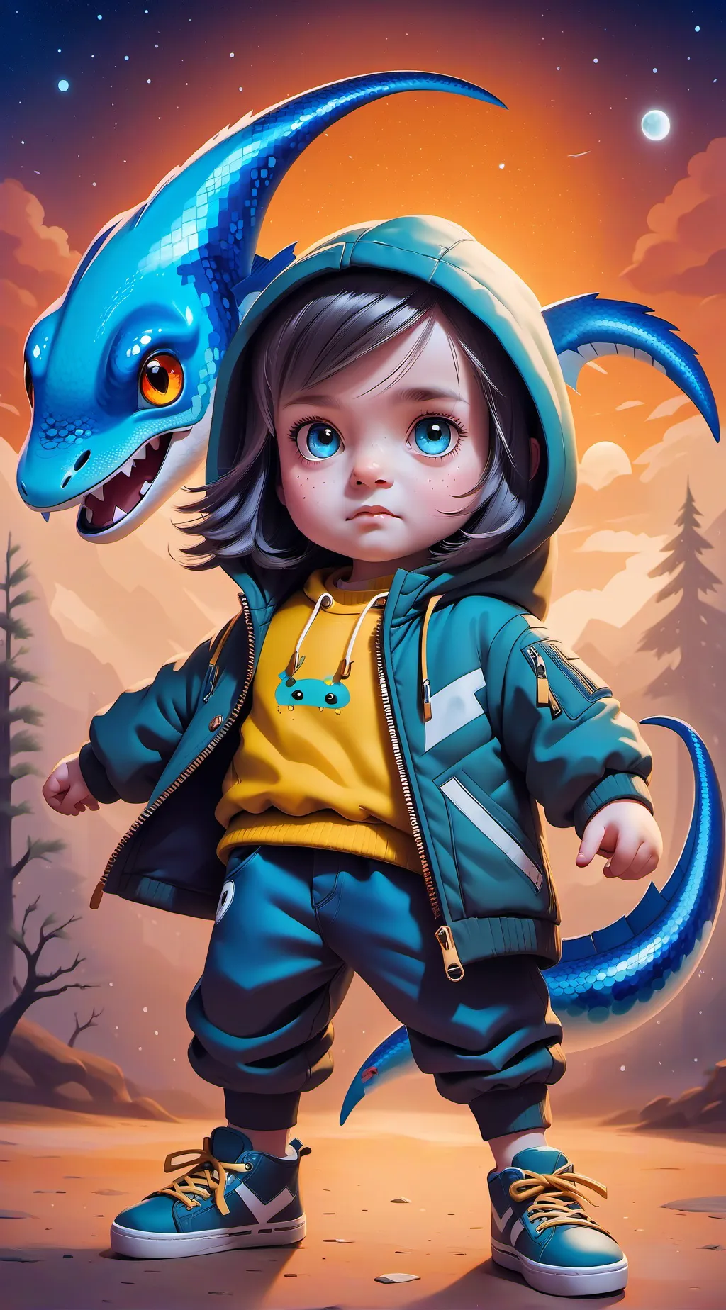 ai character: Little kid background