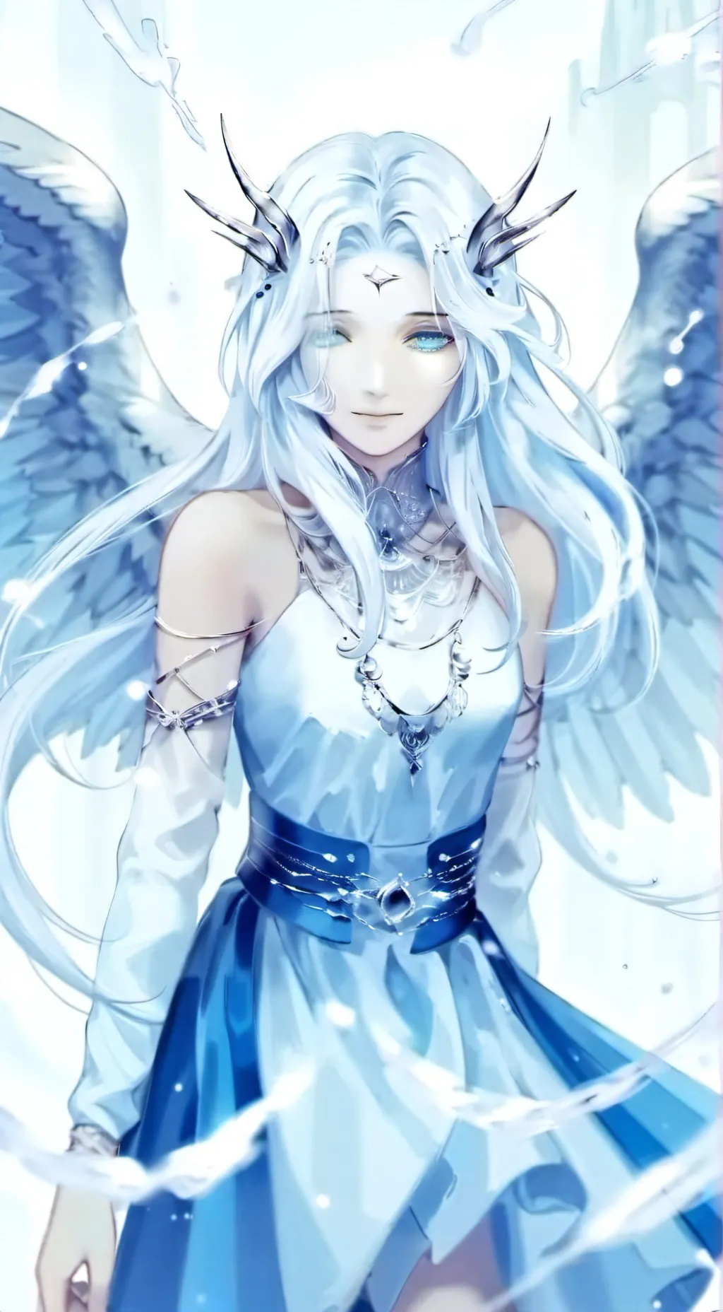 ai character: lisa the angle background