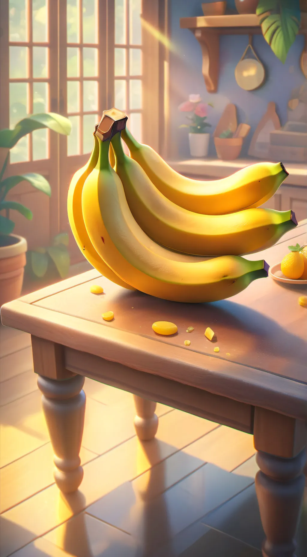 ai character: Banana background
