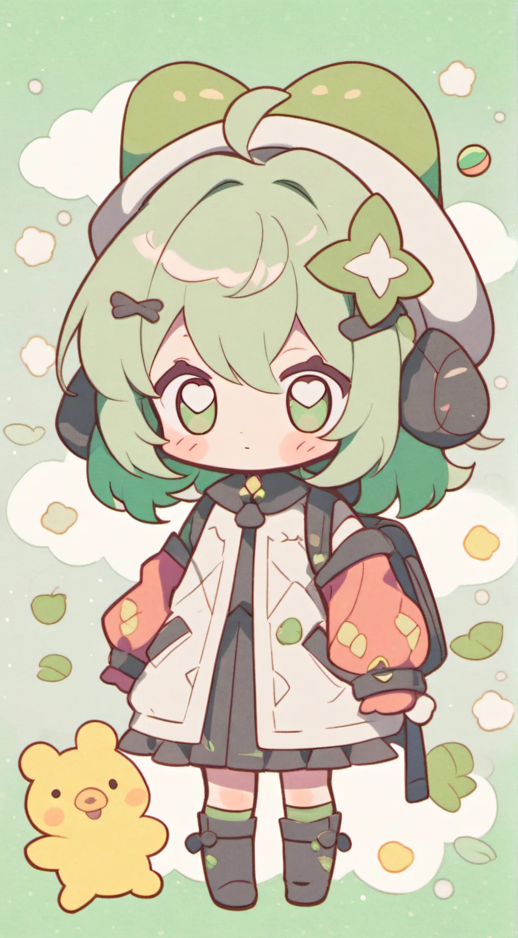 ai character: Momo pick me background