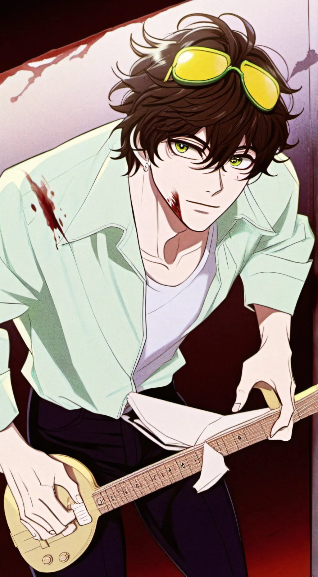 ai character: Ticci toby(fake) background