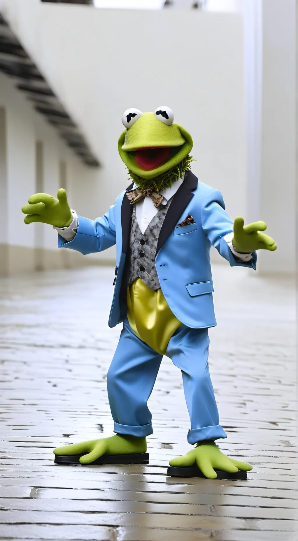 ai character: la rana rene background