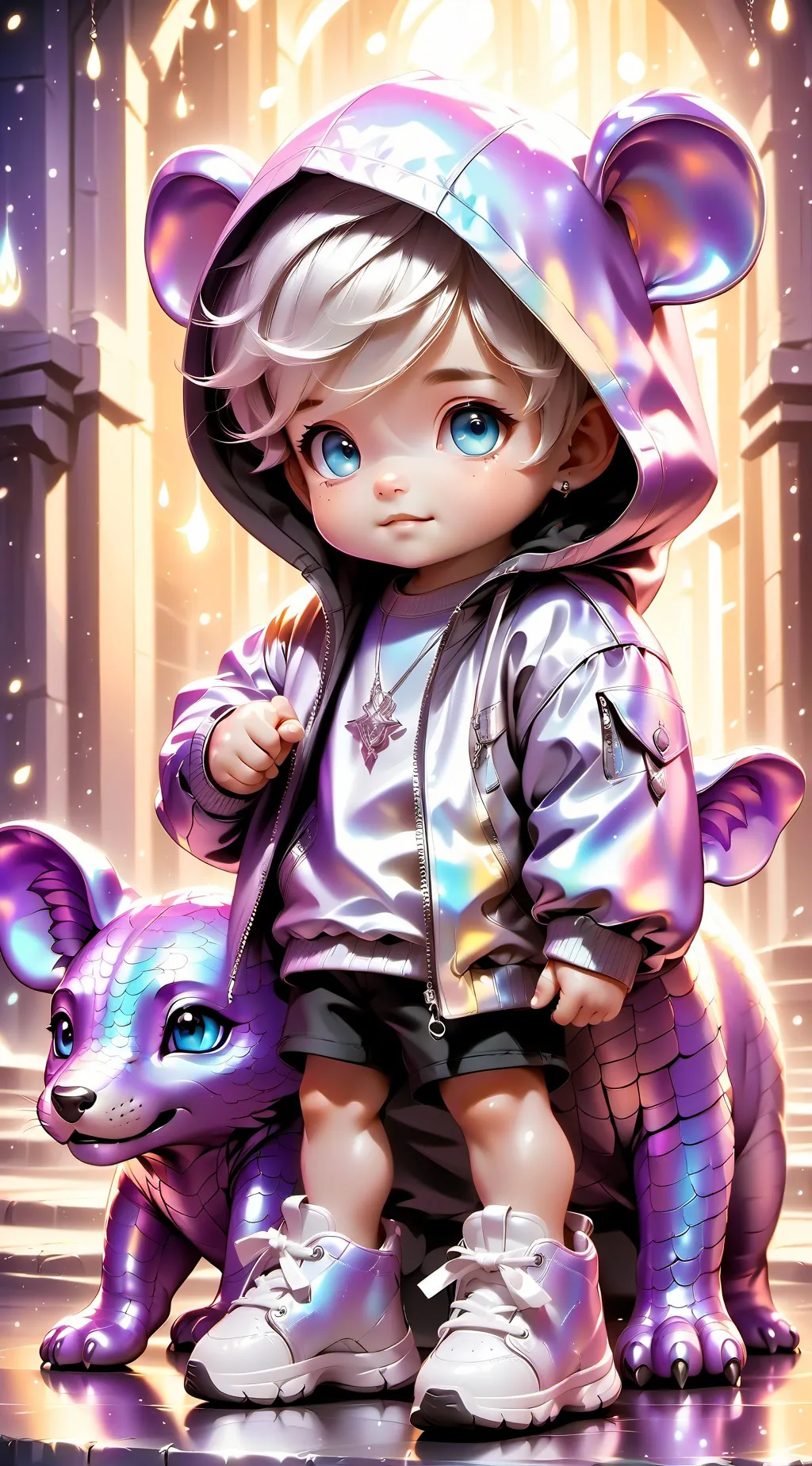 ai character: baby brother background