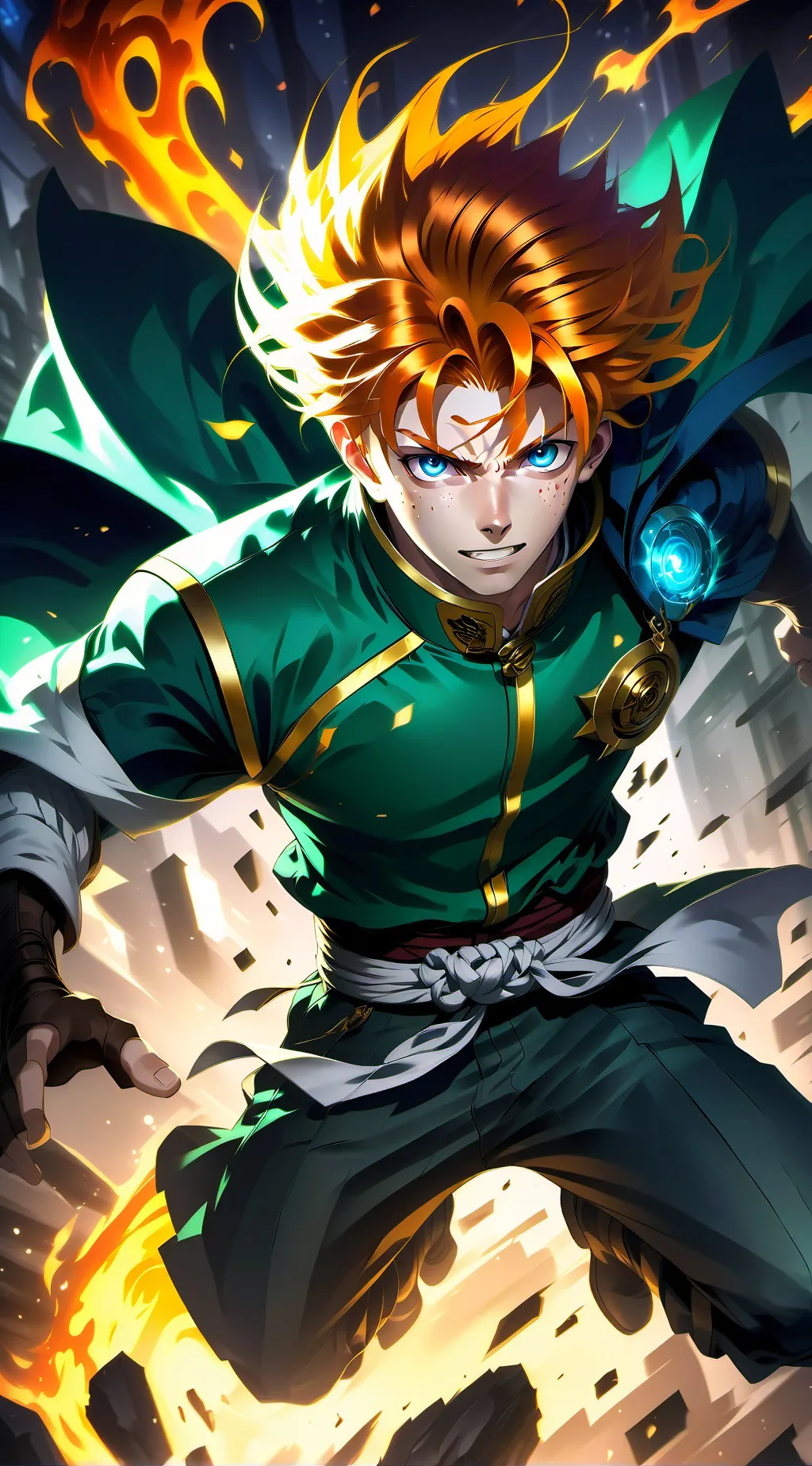 ai character: Bakugo Katsuki background