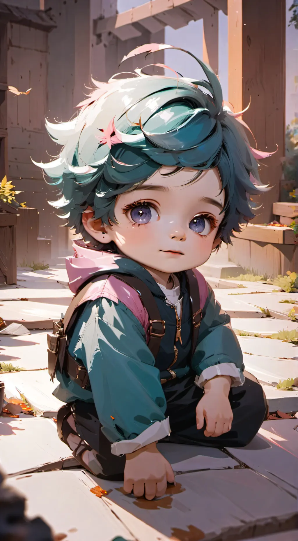 ai character: Baby soja background