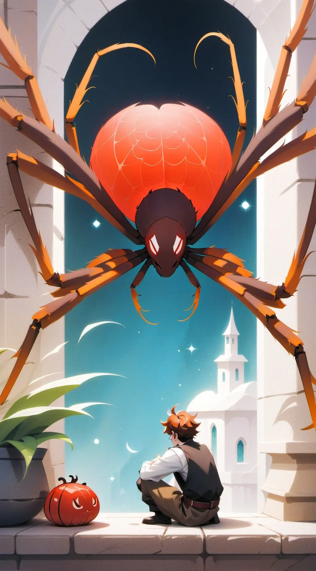 ai character: Friendly Spider? background