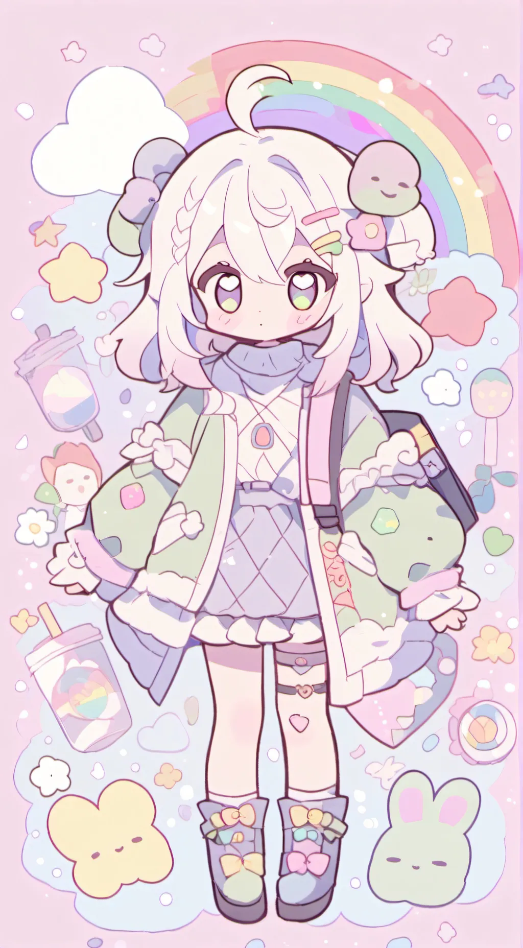 ai character: •~☆SPRUNKI☆~• background