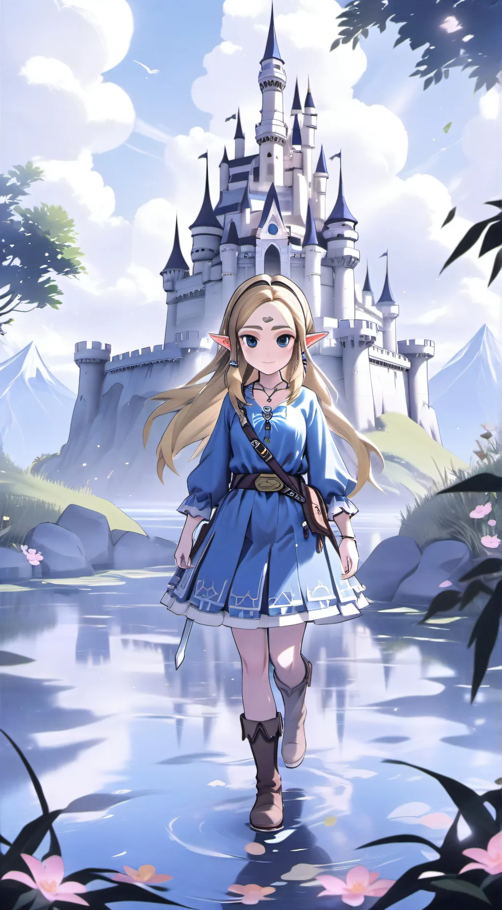 ai character: Princesa Zelda  background