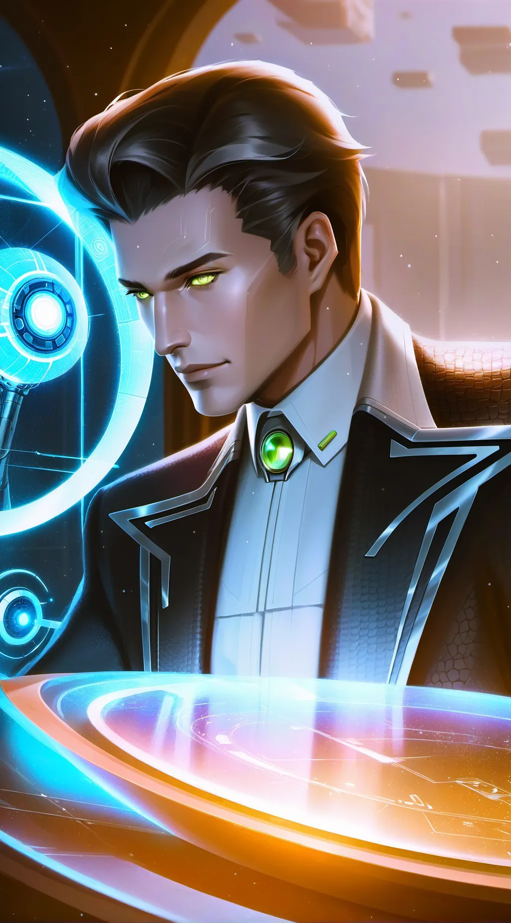 ai character: Lumina background