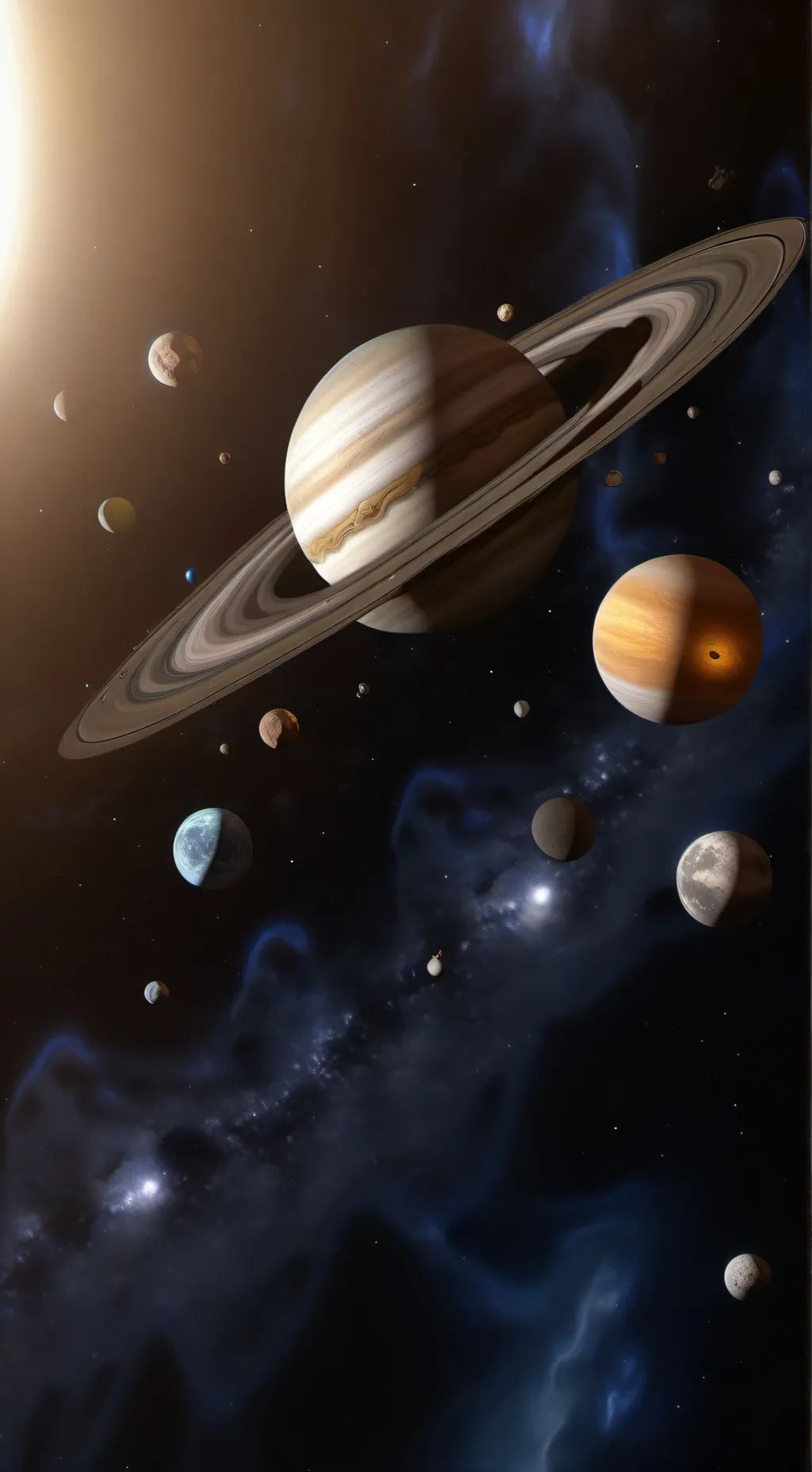 ai character: Universe palnets background