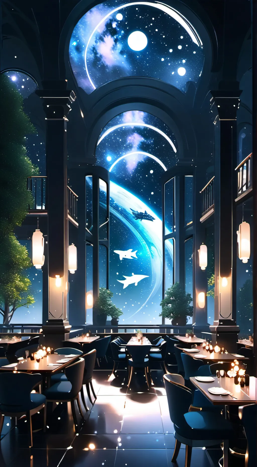 ai character: Fandom cafe  background