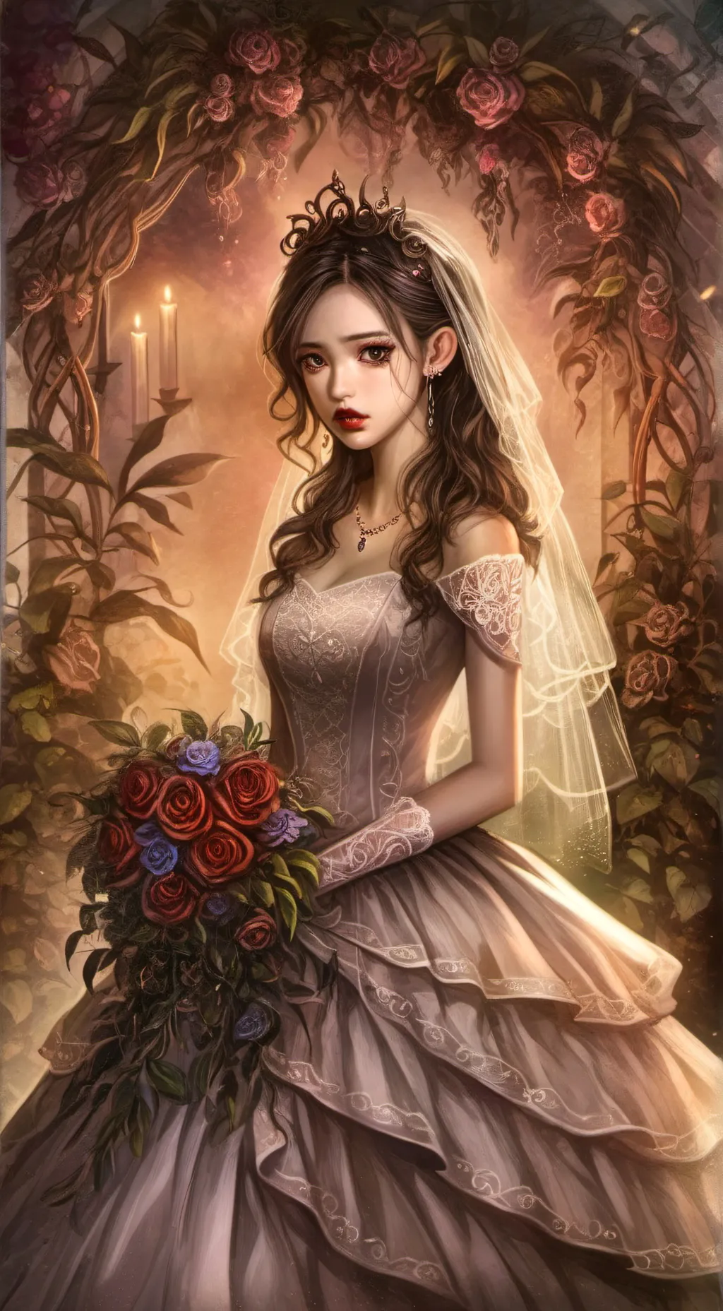 ai character: Amber background