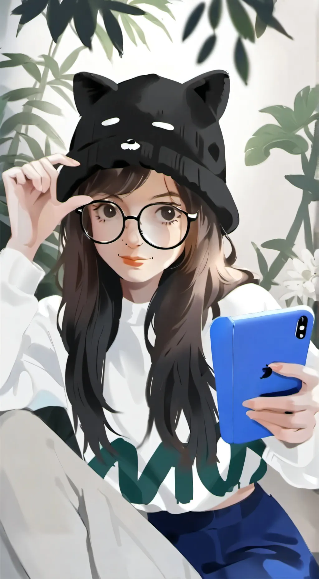 ai character: Laury  background