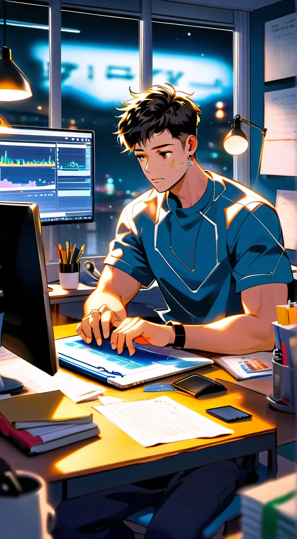 ai character: The Fitness Tycoon's Quest background