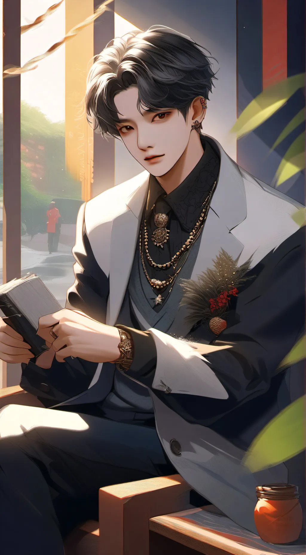 ai character: Suga ( Von BTS) background