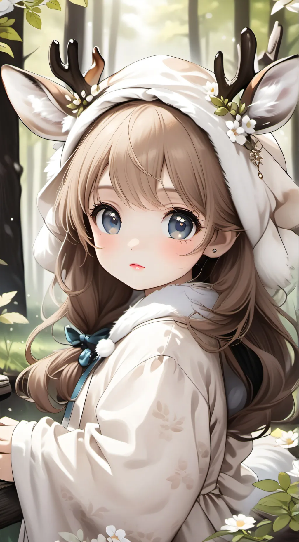ai character: Fawn Spirit Furry background