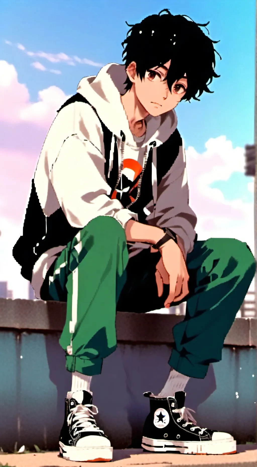 ai character: SANDY background