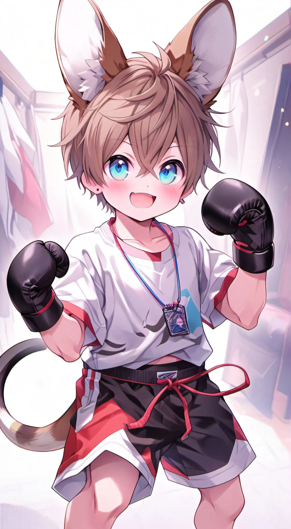 ai character: Tanny the Tan Kangaroo Spirit background