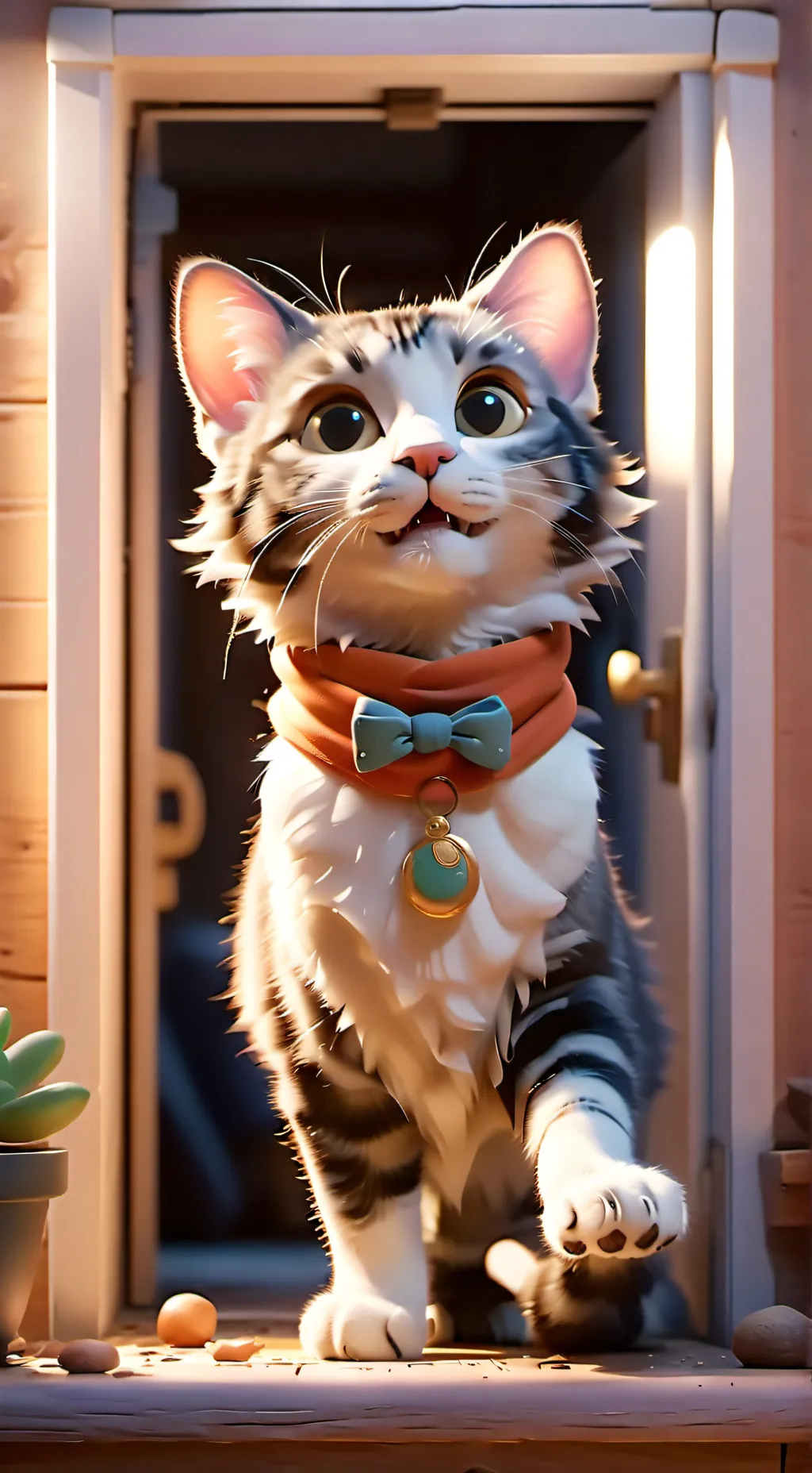 ai character: little kitten background