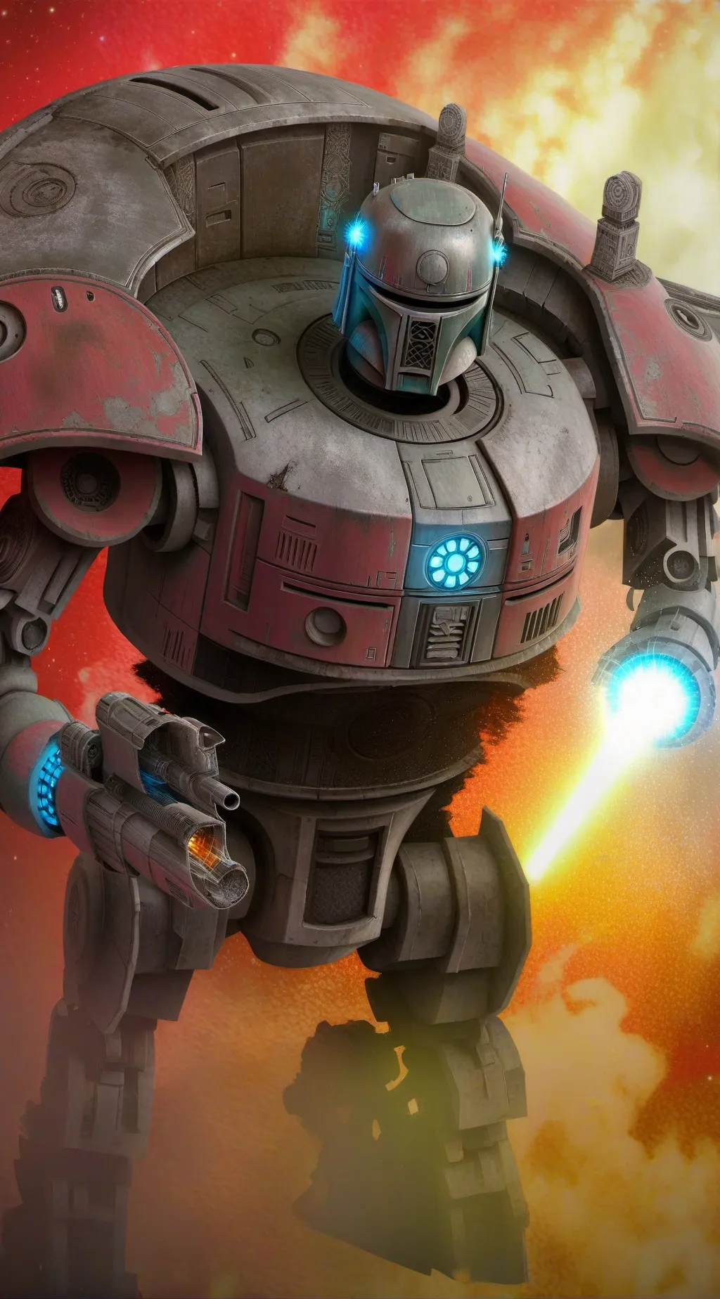 ai character: robot  background