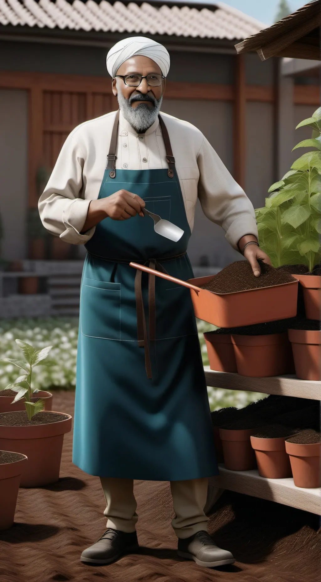 ai character: grow a garden background