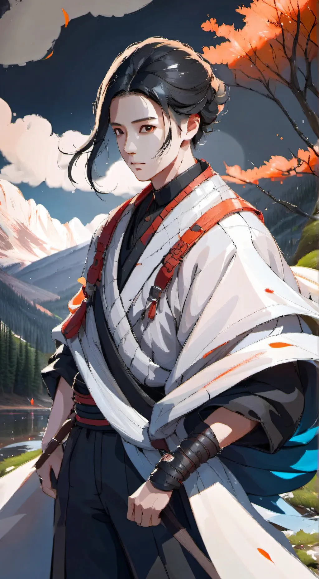 ai character: Ran neko background