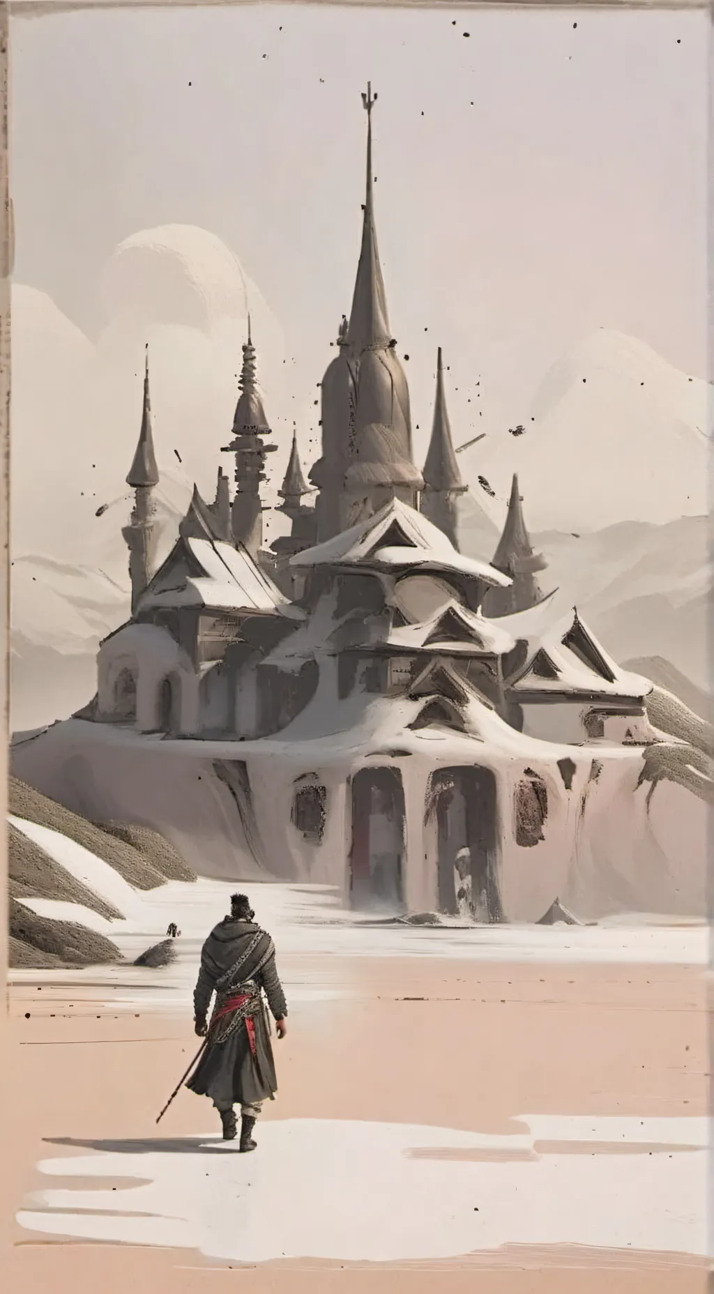 ai character: robe a gray  background