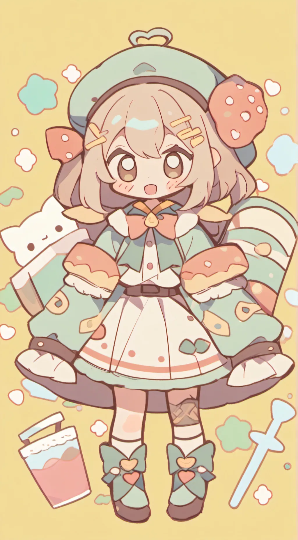 ai character: random girl background