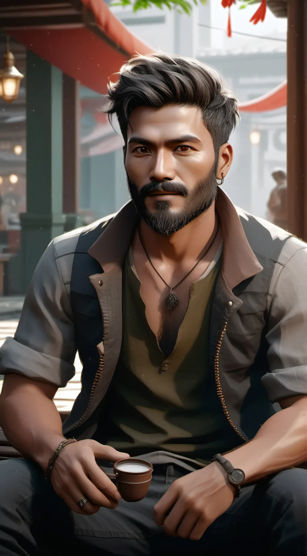 ai character: random background